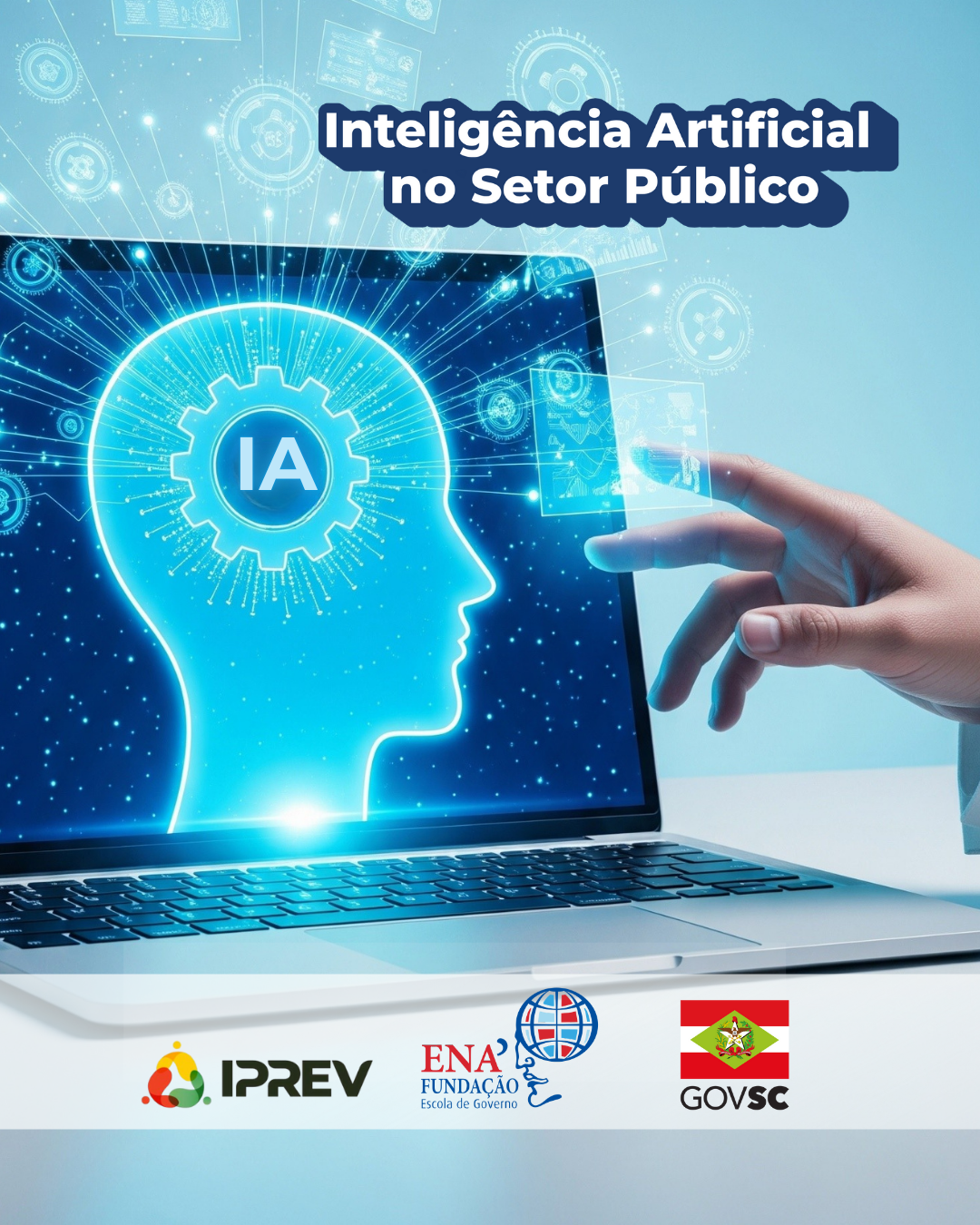 Notebook com imagem referenciando Inteligência Artificial